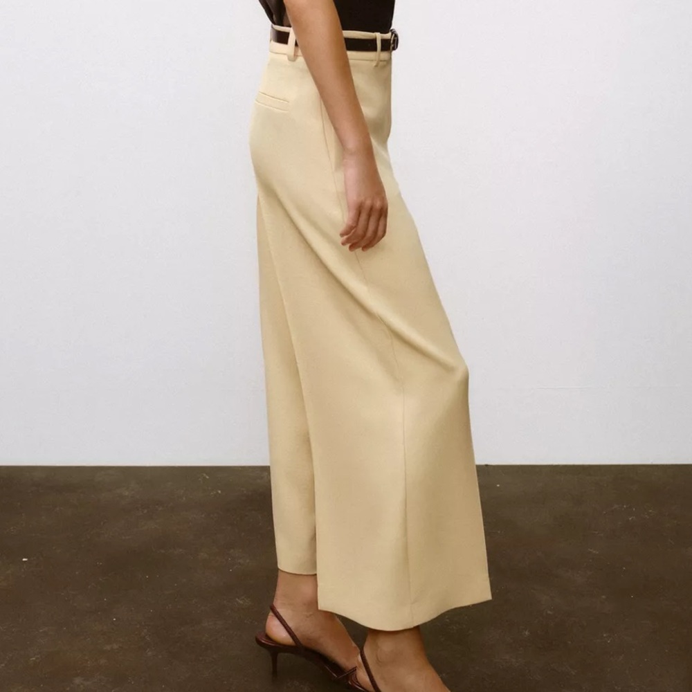 Zara yellow Wide-Leg pants - Picture 4 of 10
